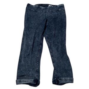 MNY Pull On Cropped Jeggings Dark Wash Cuffed XL